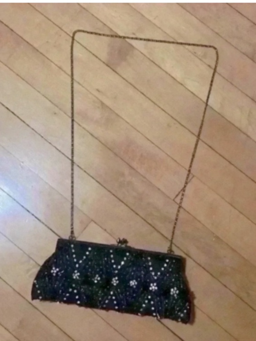 Moyna Couture Beaded Rectangular Clutch Purse Handbag